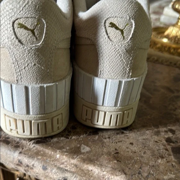 Puma Cream Sneakers with Thick Platform Sole - Picture 6 of 12